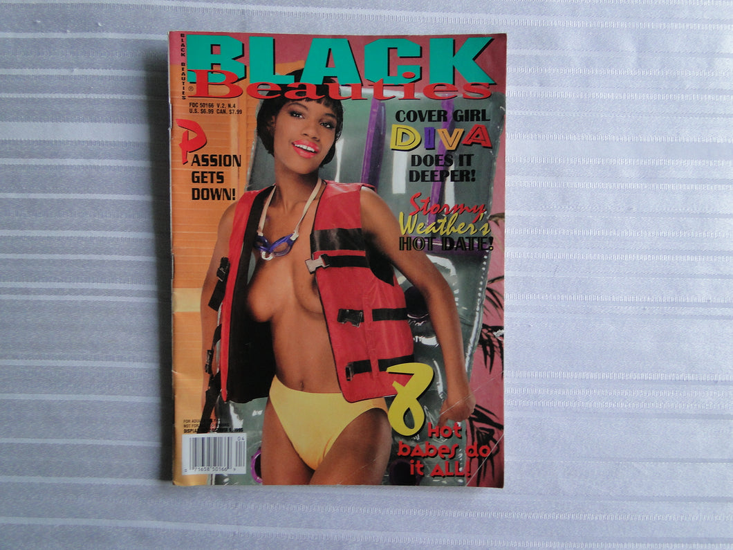 Vintage Nude Erotic Sexy Adult Magazine Black Beauties 1995       SK1