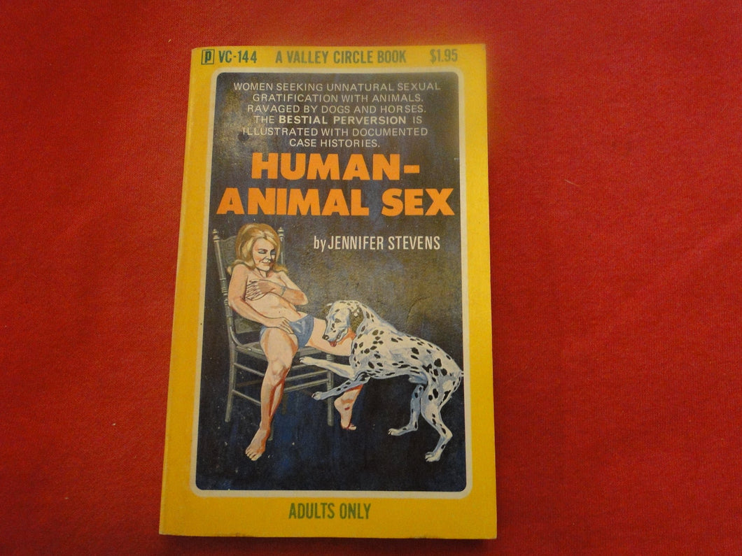 Vintage Erotic Adult Paperback Book/Novel Human Animal Sex         PB1