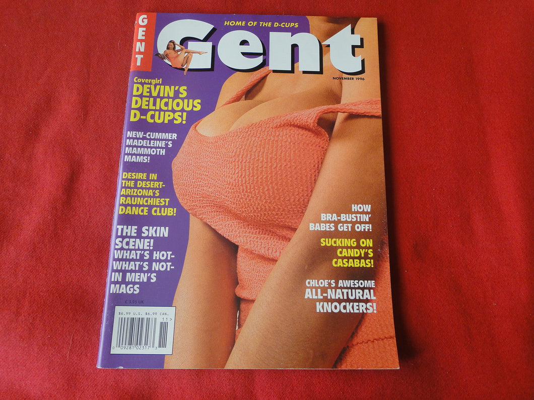 Vintage Nude Erotic Sexy Adult Magazine Gent November 1996      P70