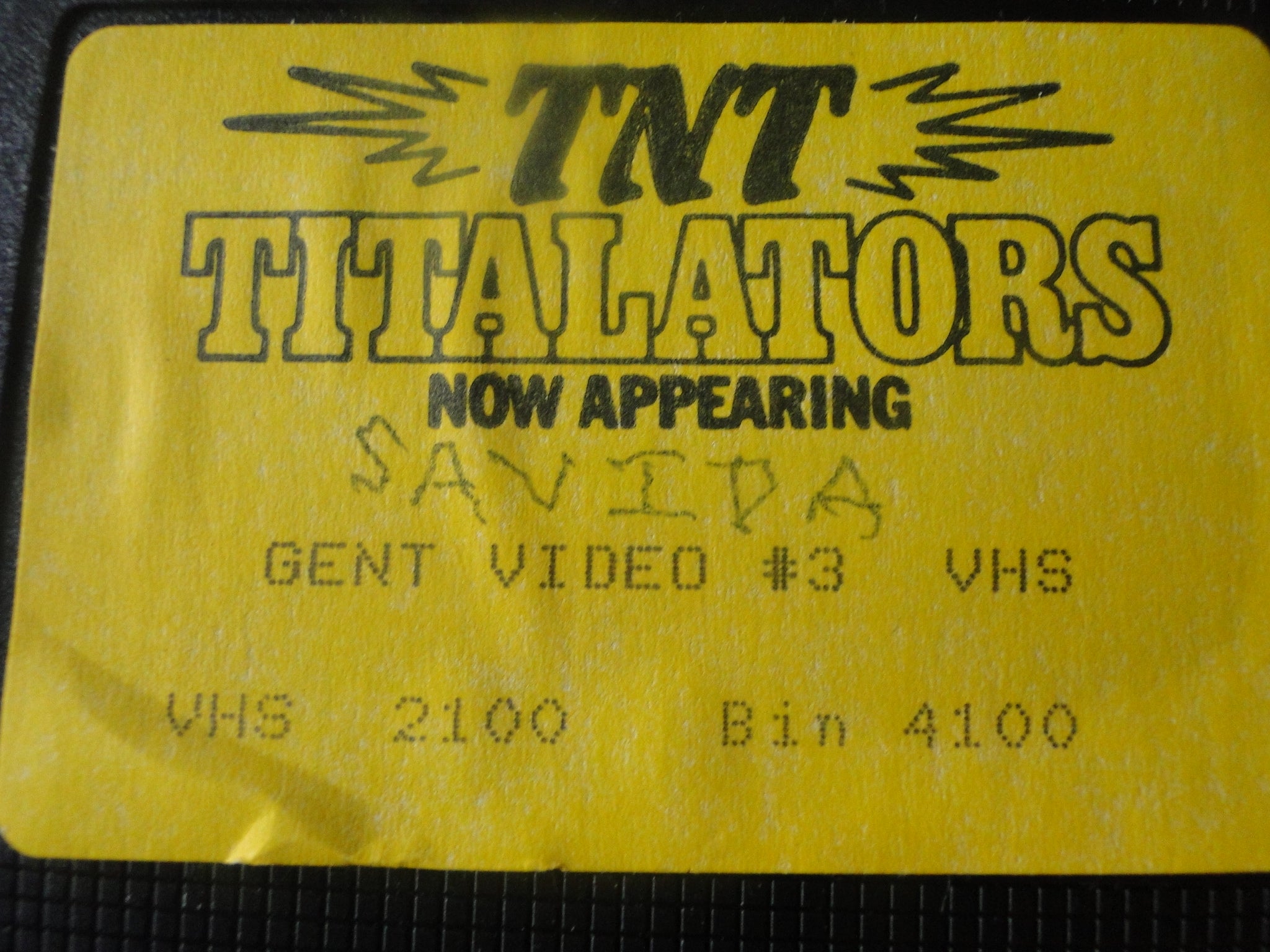 Vintage Adult XXX VHS Porn Tape Big Tits TNT Titalators Gent Video #3 –  Ephemera Galore