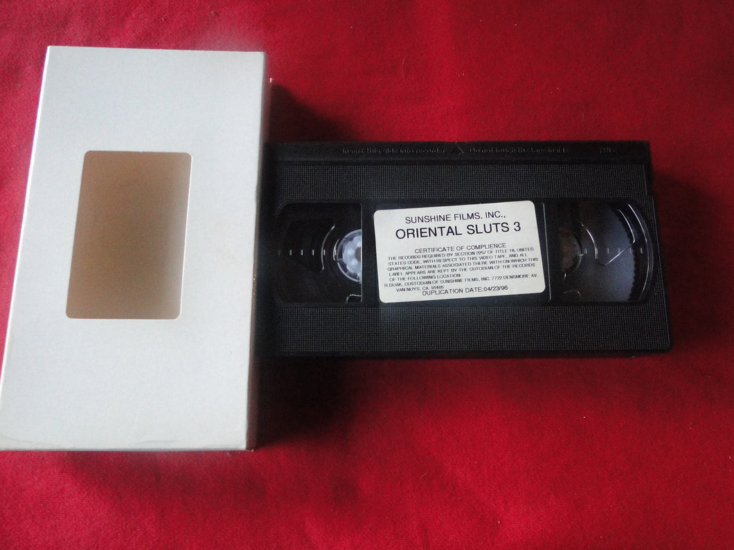 Vintage Adult XXX VHS Porn Tape Sunshine Films Oriental Sluts 3     P92