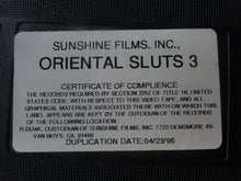 Load image into Gallery viewer, Vintage Adult XXX VHS Porn Tape Sunshine Films Oriental Sluts 3     P92
