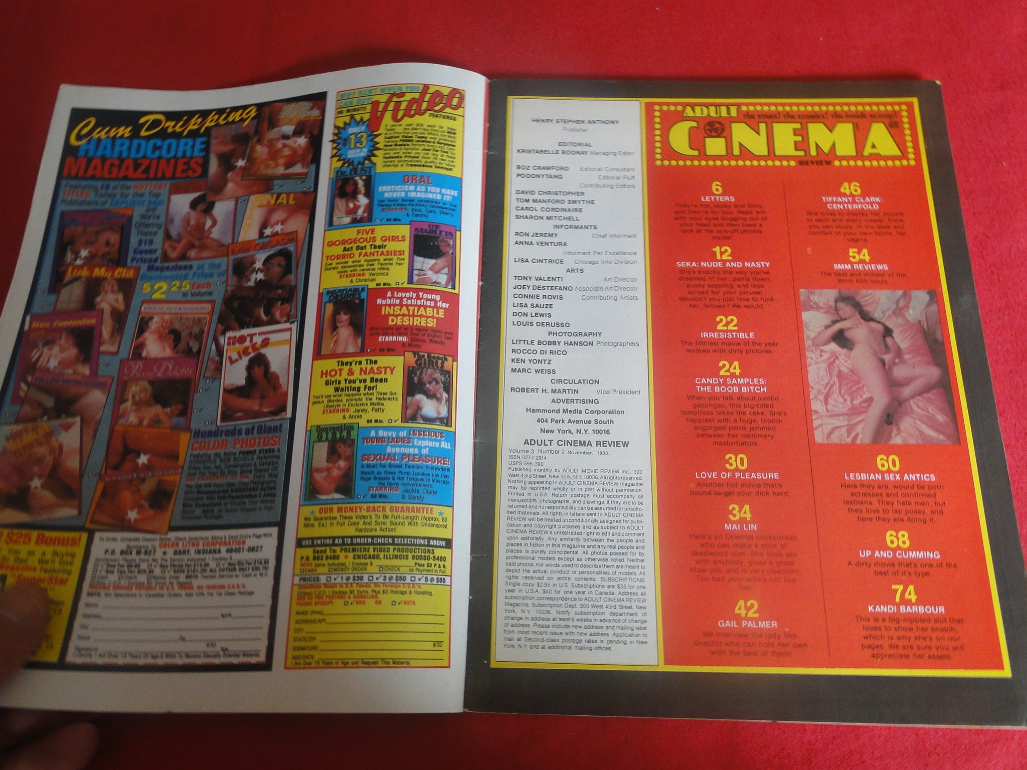 Vintage Nude Erotic Sexy Adult Magazine Adult Cinema Nov. 1983 Seka Ti –  Ephemera Galore