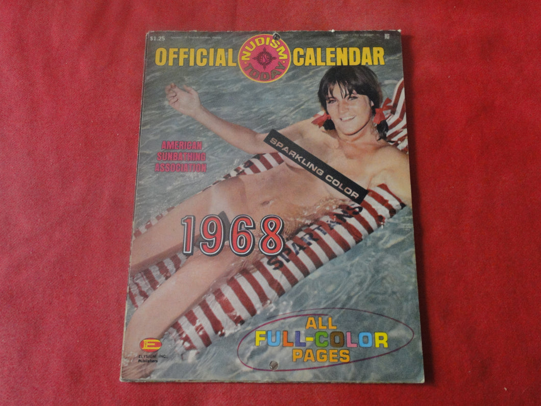 Vintage 1968 Official Nudism Today Calendar 1968 Color Pages         P87