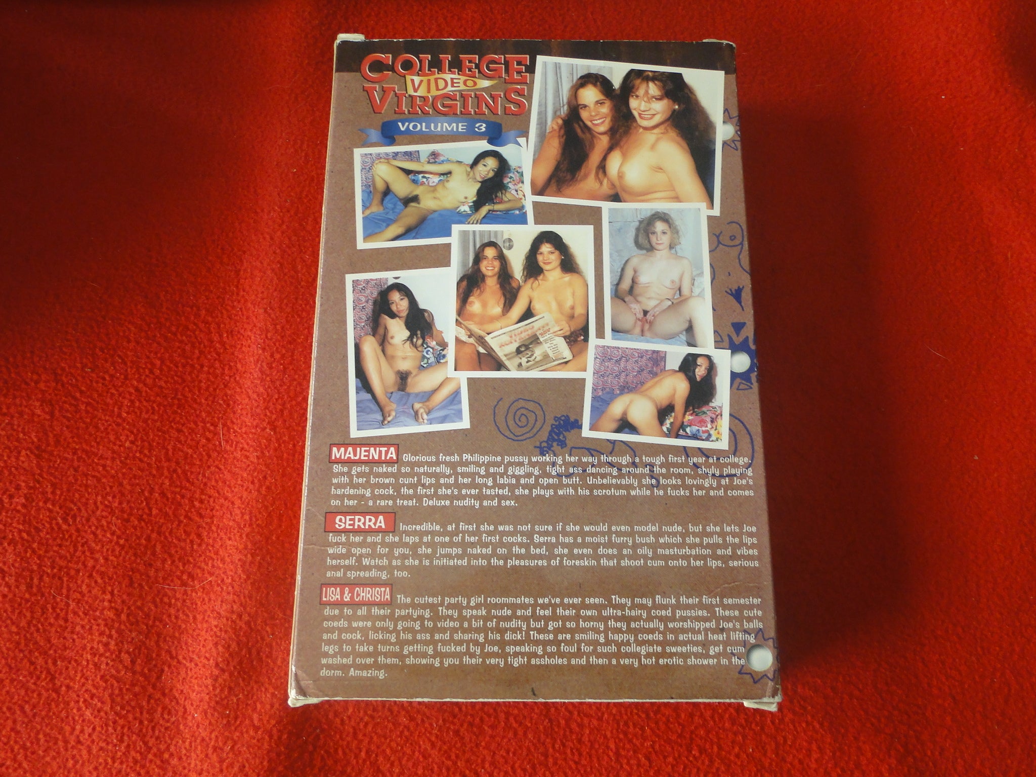 Vintage Adult XXX VHS Porn Tape Movie College Video Virgins #3 X20 –  Ephemera Galore