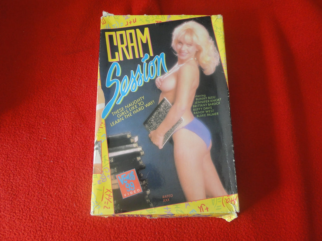 Vintage Adult XXX VHS Porn Tape Movie Cram Session Bunny Bleu Buffy Da –  Ephemera Galore