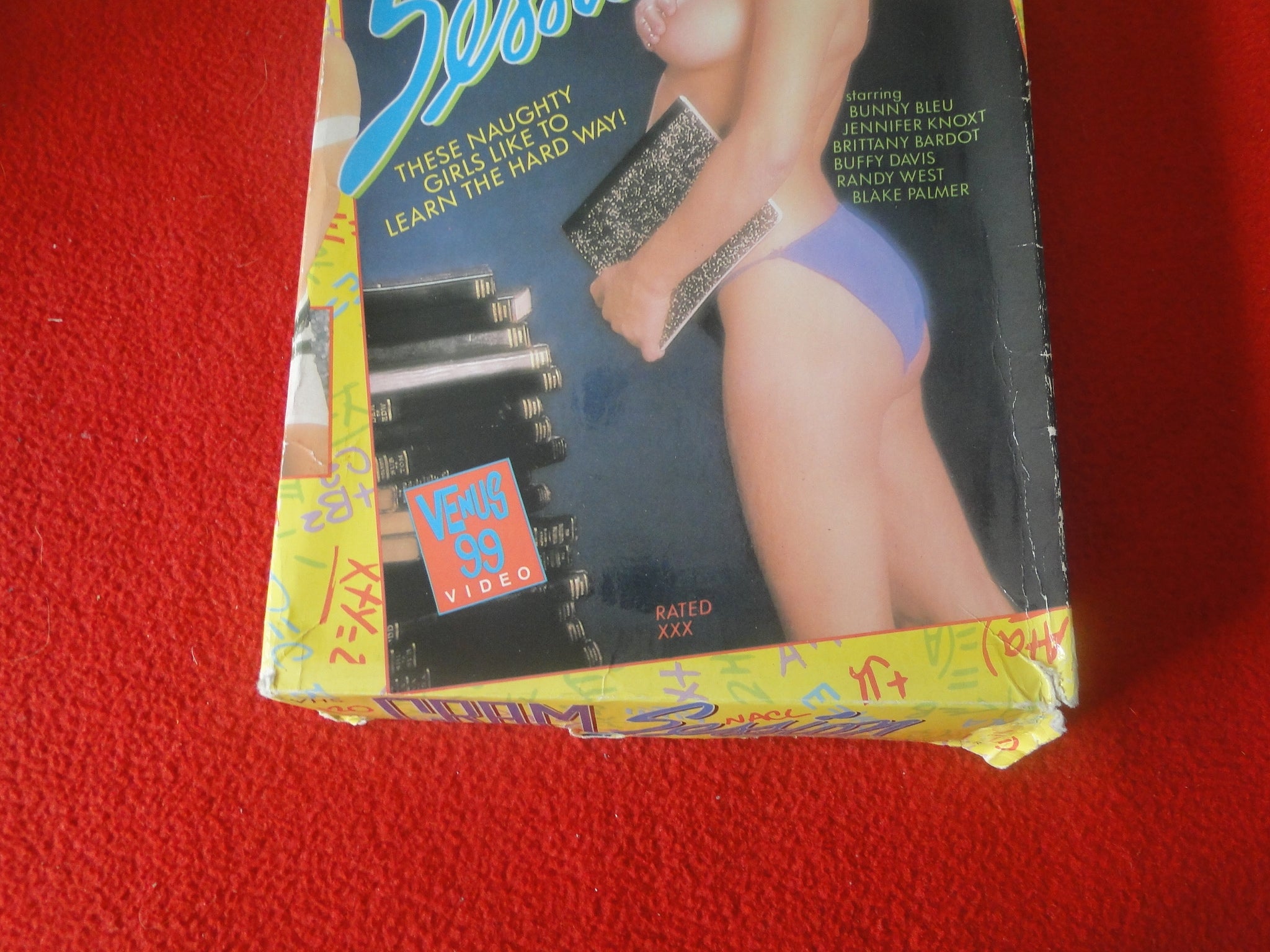 Vintage Adult XXX VHS Porn Tape Movie Cram Session Bunny Bleu Buffy Da –  Ephemera Galore