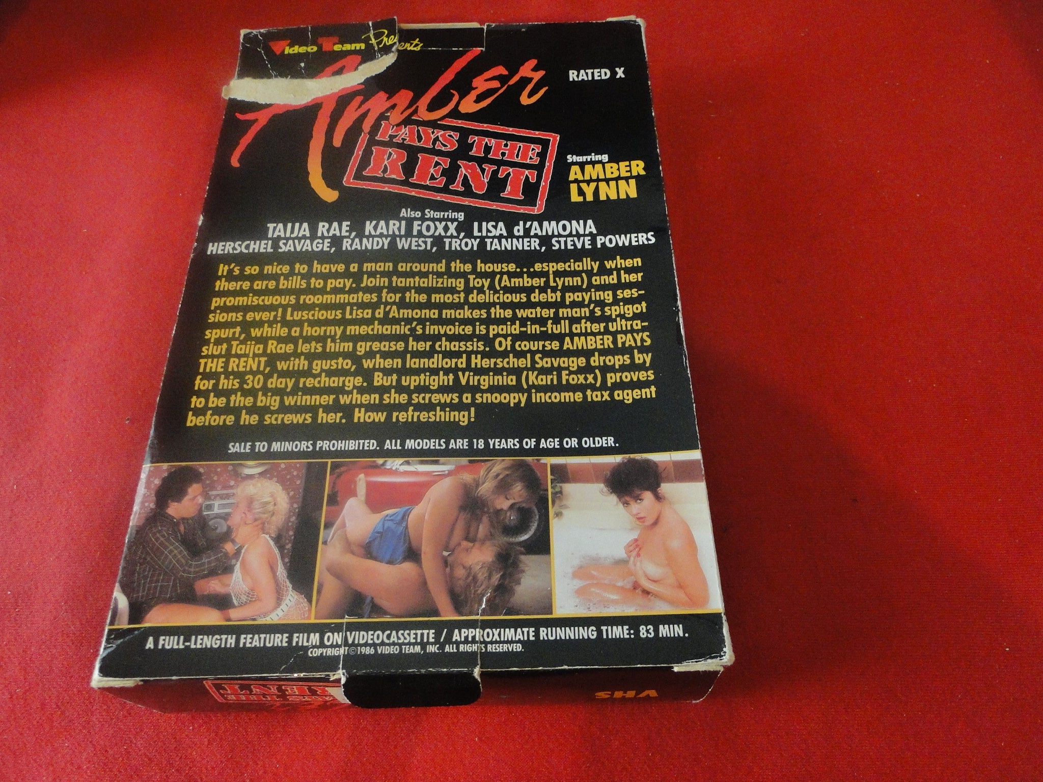 Vintage Adult XXX VHS Porn Tape X-Rated Amber Pays The Rent Taija Rae –  Ephemera Galore