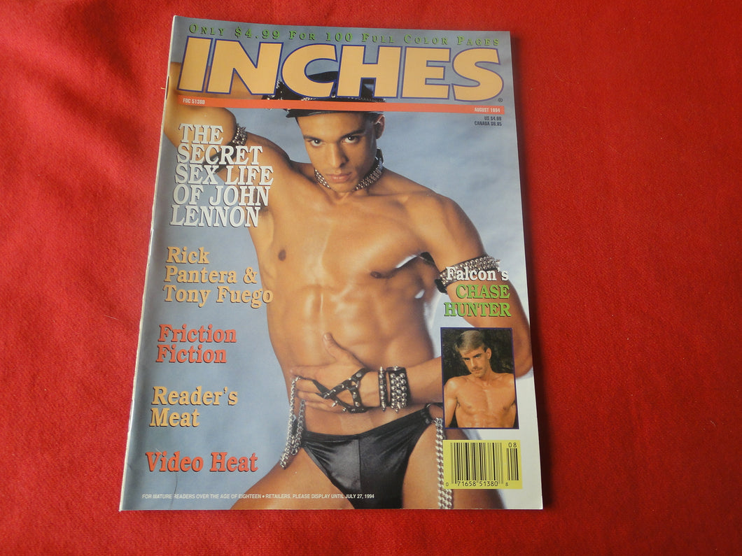 Vintage Adult Erotic Sexy Magazine Gay Interest Inches August 1994         K