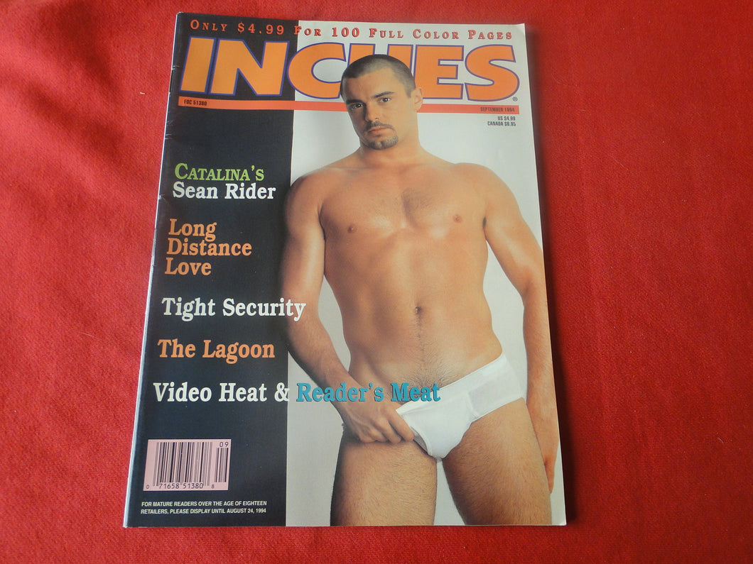 Vintage Adult Erotic Sexy Magazine Gay Interest Inches September 1994           K