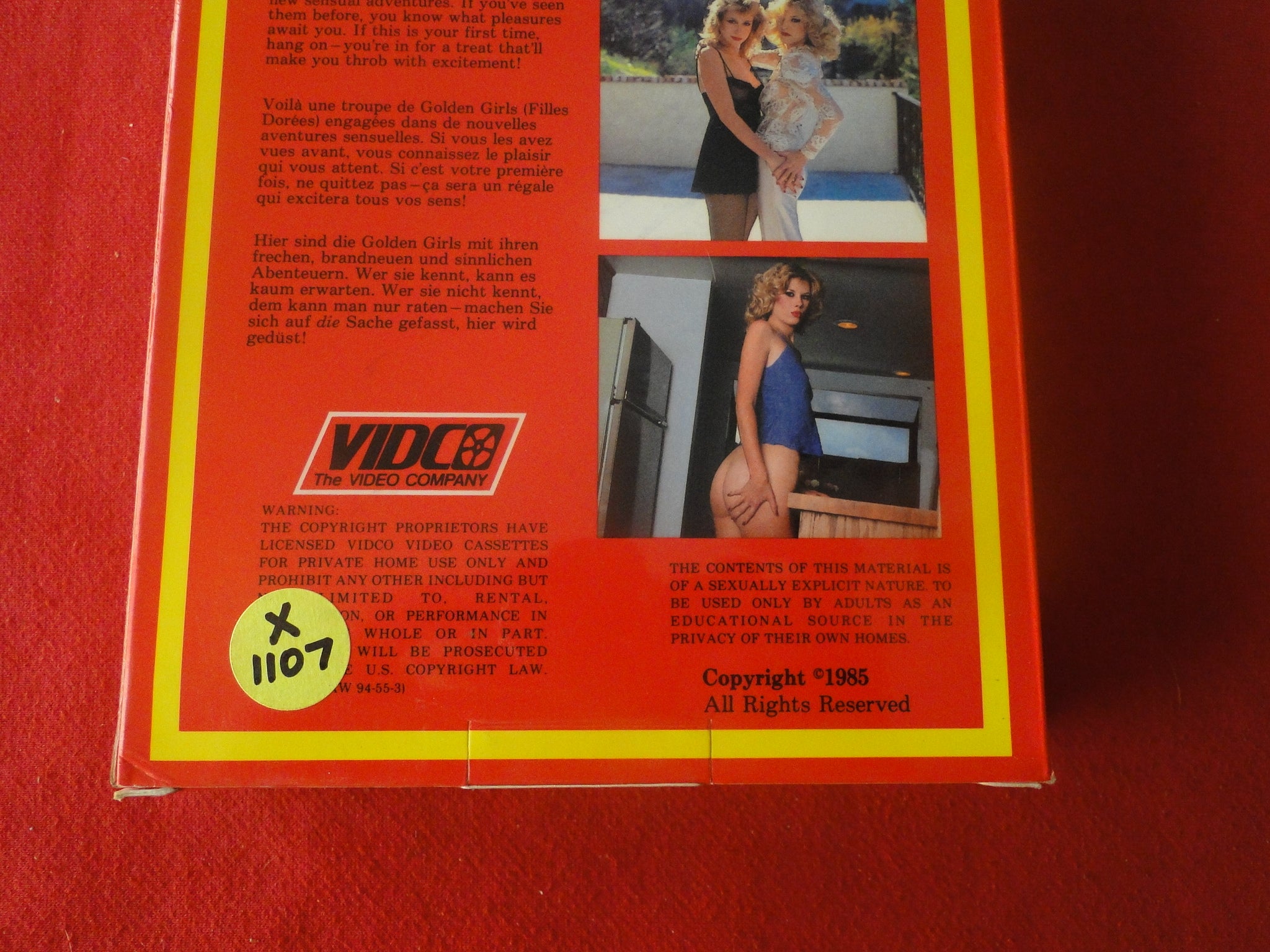 Vintage Adult XXX VHS Porn Tape X-Rated Movie Golden Girls Vol. 27 X5 –  Ephemera Galore