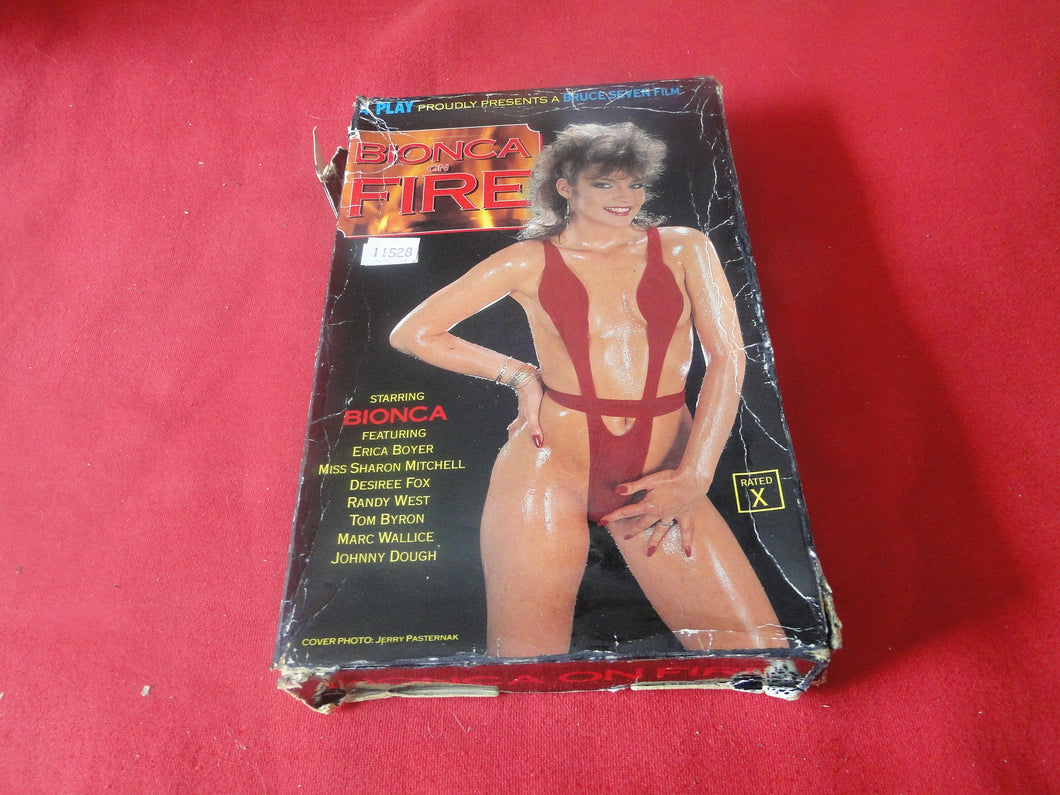 Vintage Adult XXX VHS Porn Tape X-Rated Bionca On Fire Erica Boyer Sha –  Ephemera Galore