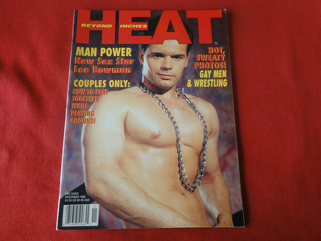 Vintage Adult Erotic Sexy Magazine Gay Interest Heat November 1992      GT