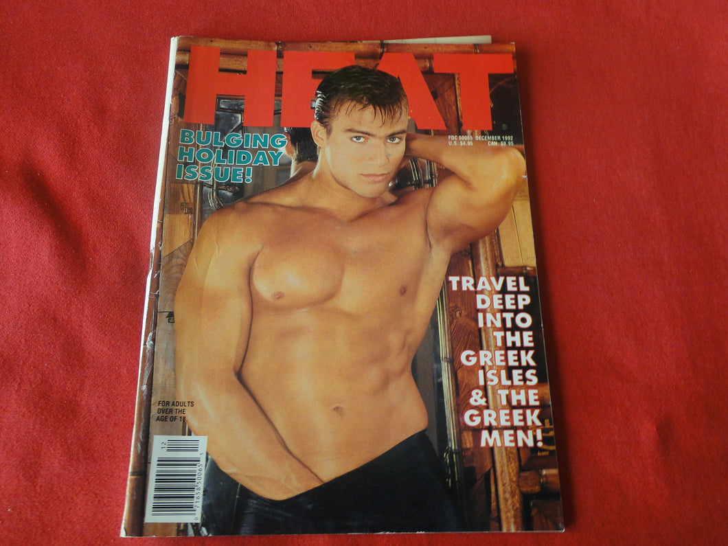 Vintage Adult Erotic Sexy Magazine Gay Interest Heat December 1992       GT