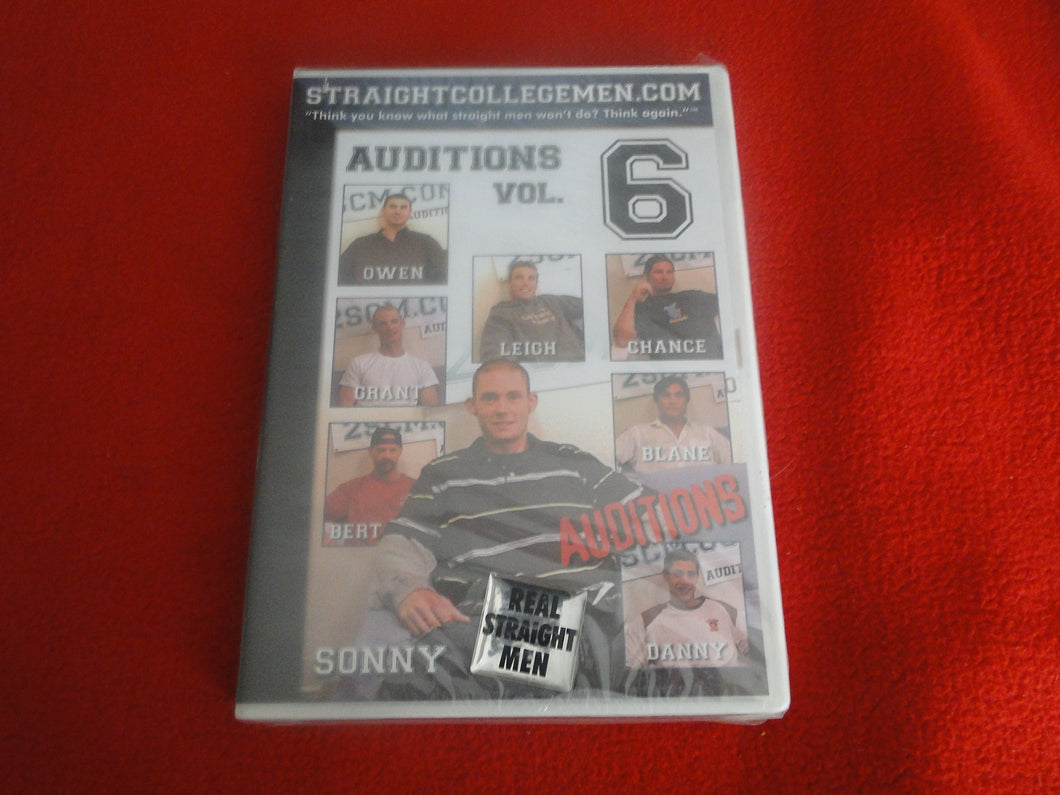 Vintage Adult All Male Gay XXX DVD SEALED NOS Straight College Men Auditions V. 6 B4