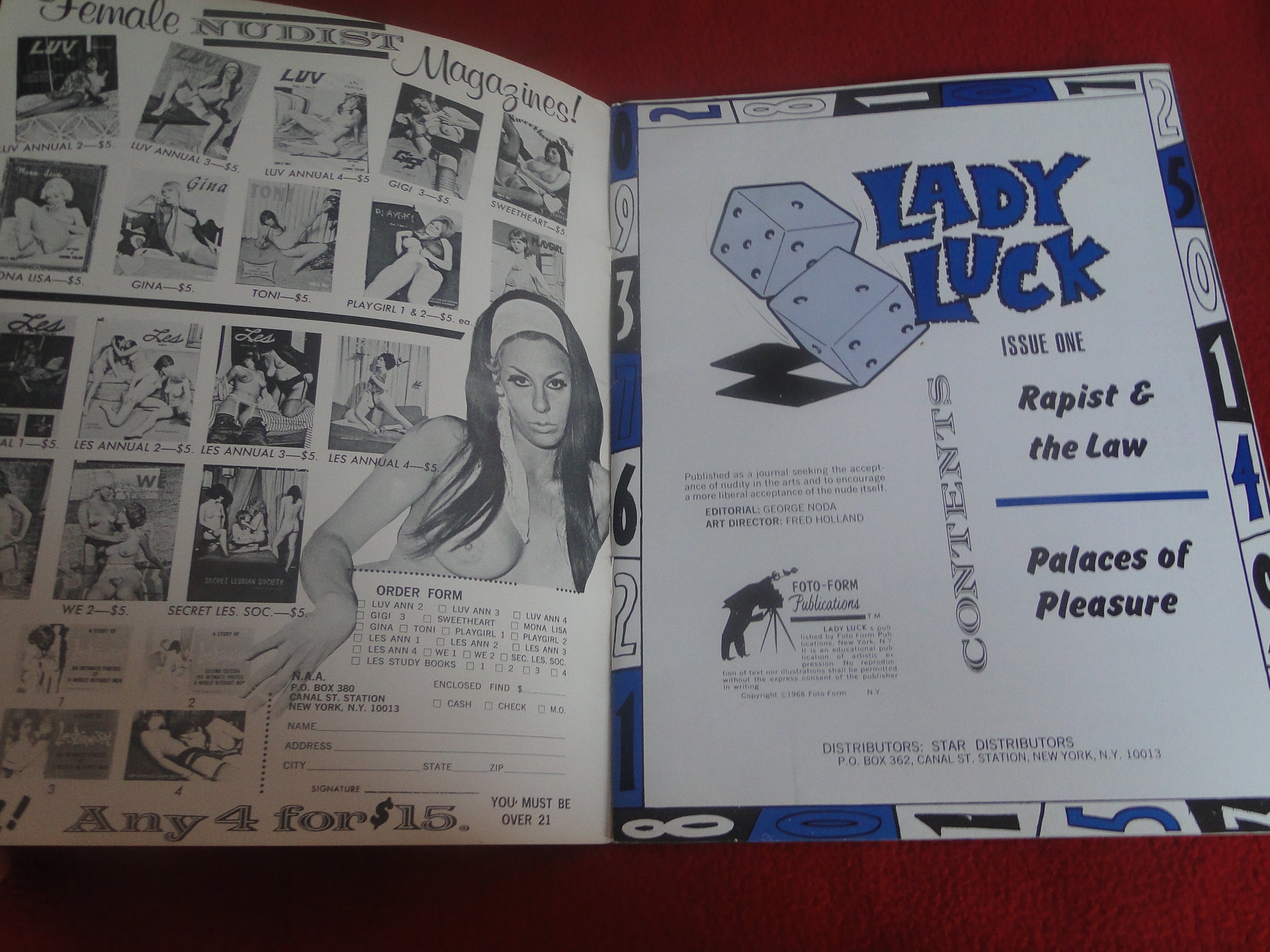 Vintage Nude Erotic Sexy Adult Magazine Lady Luck 1968 P80 – Ephemera Galore