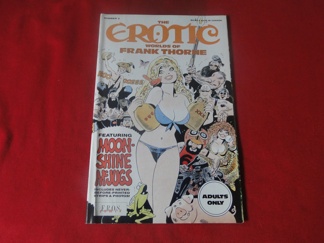 Vintage Nude Erotic Sexy Adult Men's Comic Book Erotic Worlds of Frank Thorne #3  JB31