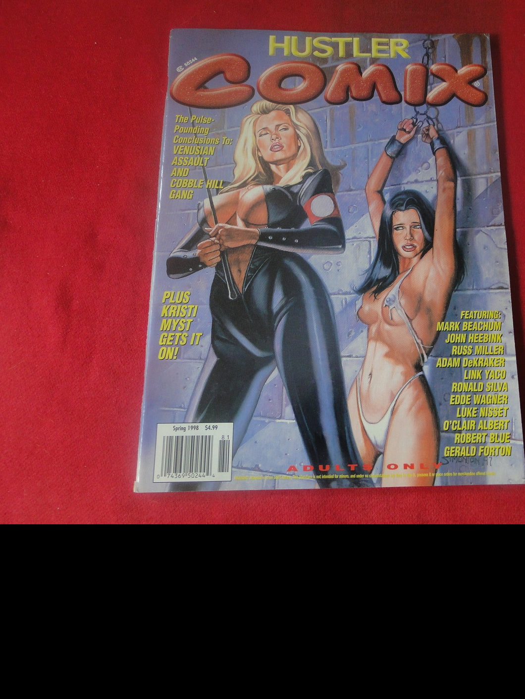 Vintage Nude Erotic Sexy Adult Men's Comic Book Hustler Comix Spring 1998   JB31