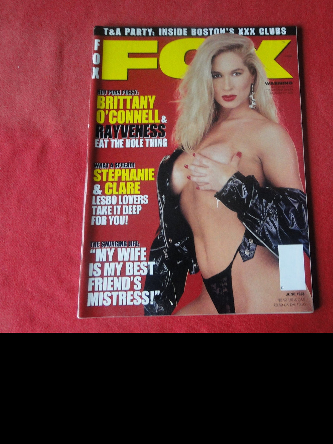 Vintage Nude Erotic Sexy Adult Magazine Fox September 1996 < – Ephemera  Galore