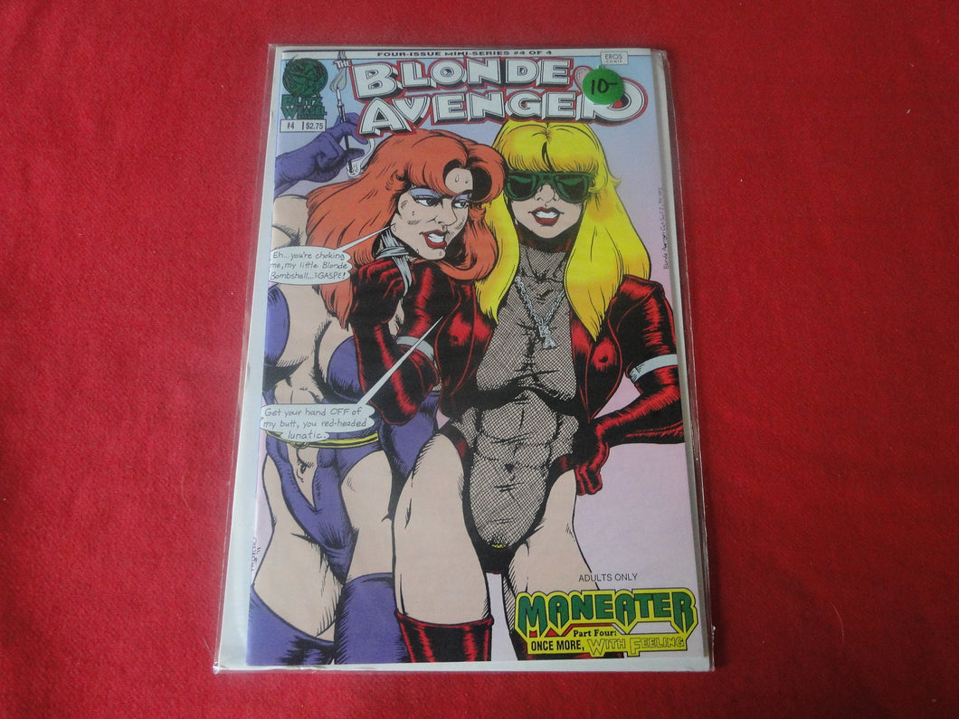 Vintage Nude Erotic Sexy Adult Comic Book The Blonde Avenger Blitz Weasel #4  X33