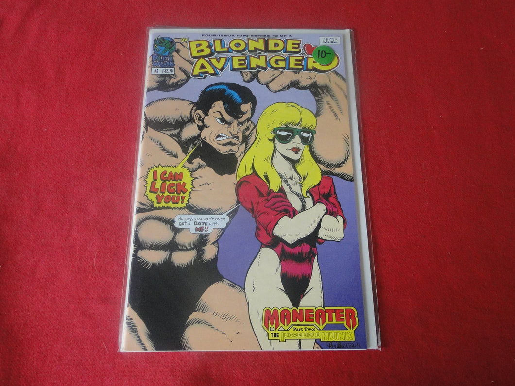 Vintage Nude Erotic Sexy Adult Comic Book The Blonde Avenger Blitz Weasel #2     X33