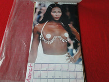 Load image into Gallery viewer, Vintage Large Semi-Nude Pinup Wall Calendar Black &amp; Beautiful 16 x 8           B
