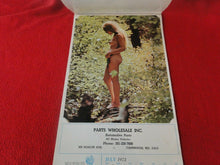 Load image into Gallery viewer, Vintage Semi-Nude Pinup Wall Calendar 1973 Parts Wholesale Inc.                H
