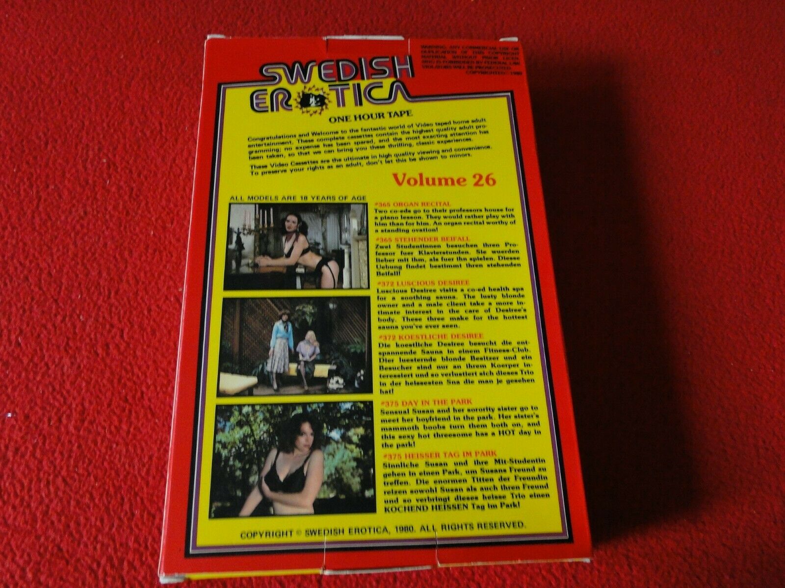 1600px x 1200px - Vintage Adult XXX VHS Porn Tape Video 18 Y.O. + Swedish Erotica Vol. 2 â€“  Ephemera Galore