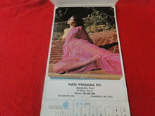 Load image into Gallery viewer, Vintage Semi-Nude Pinup Wall Calendar 1973 Parts Wholesale Inc.                H
