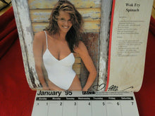 Load image into Gallery viewer, Vintage Semi-Nude Pinup Wall Calendar 1995 Supermodels Dishes 12 x 12          G
