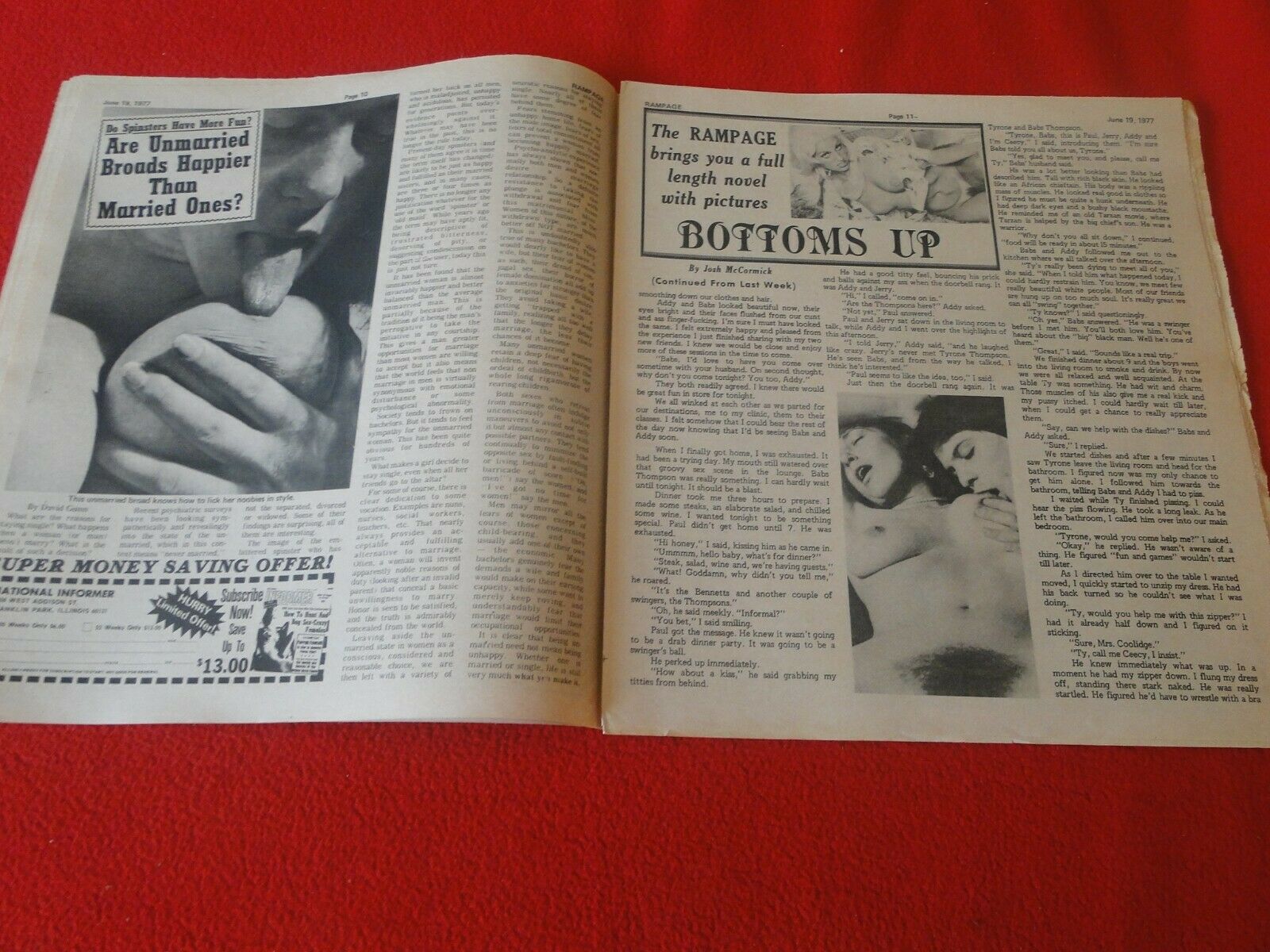 Vintage Classic Adult XXX Porn Newspaper/Magazine Rampage June 1977 –  Ephemera Galore