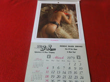 Load image into Gallery viewer, Vintage Semi-Nude Pinup Wall Calendar 1979 Playboy B&amp;B Auto                    H
