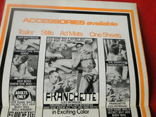 Load image into Gallery viewer, Vintage Erotic Movie Poster Franchete Les Intrigues 17 x 11              G54
