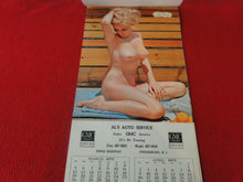 Load image into Gallery viewer, Vintage Semi-Nude Pinup Wall Calendar 1972 Al&#39;s Auto Service                   H
