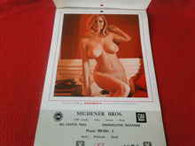 Load image into Gallery viewer, Vintage Semi-Nude Pinup Wall Calendar Playboy 1972 17 x 10                     H
