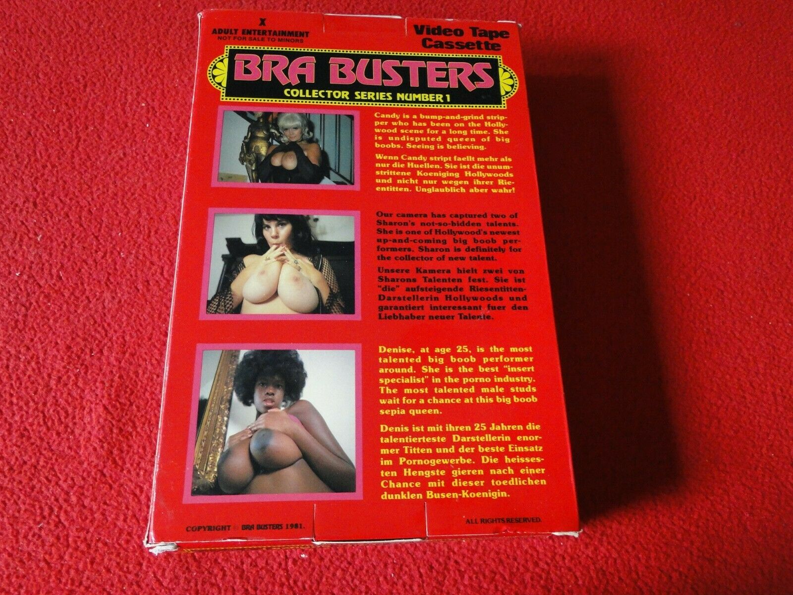 Vintage Adult XXX VHS Porn Tape Video 18 Y.O. + Bra Busters Candy Samp –  Ephemera Galore