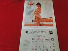 Load image into Gallery viewer, Vintage Semi-Nude Pinup Wall Calendar 1968 Playboy Michener Bros.              H
