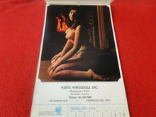 Load image into Gallery viewer, Vintage Semi-Nude Pinup Wall Calendar 1974 Parts Wholesale Inc.                H
