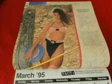 Load image into Gallery viewer, Vintage Semi-Nude Pinup Wall Calendar 1995 Supermodels Dishes 12 x 12          G
