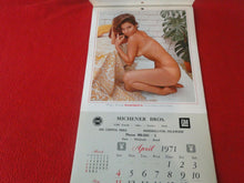 Load image into Gallery viewer, Vintage Semi-Nude Pinup Wall Calendar 1971 Playboy Michener Bros.              H
