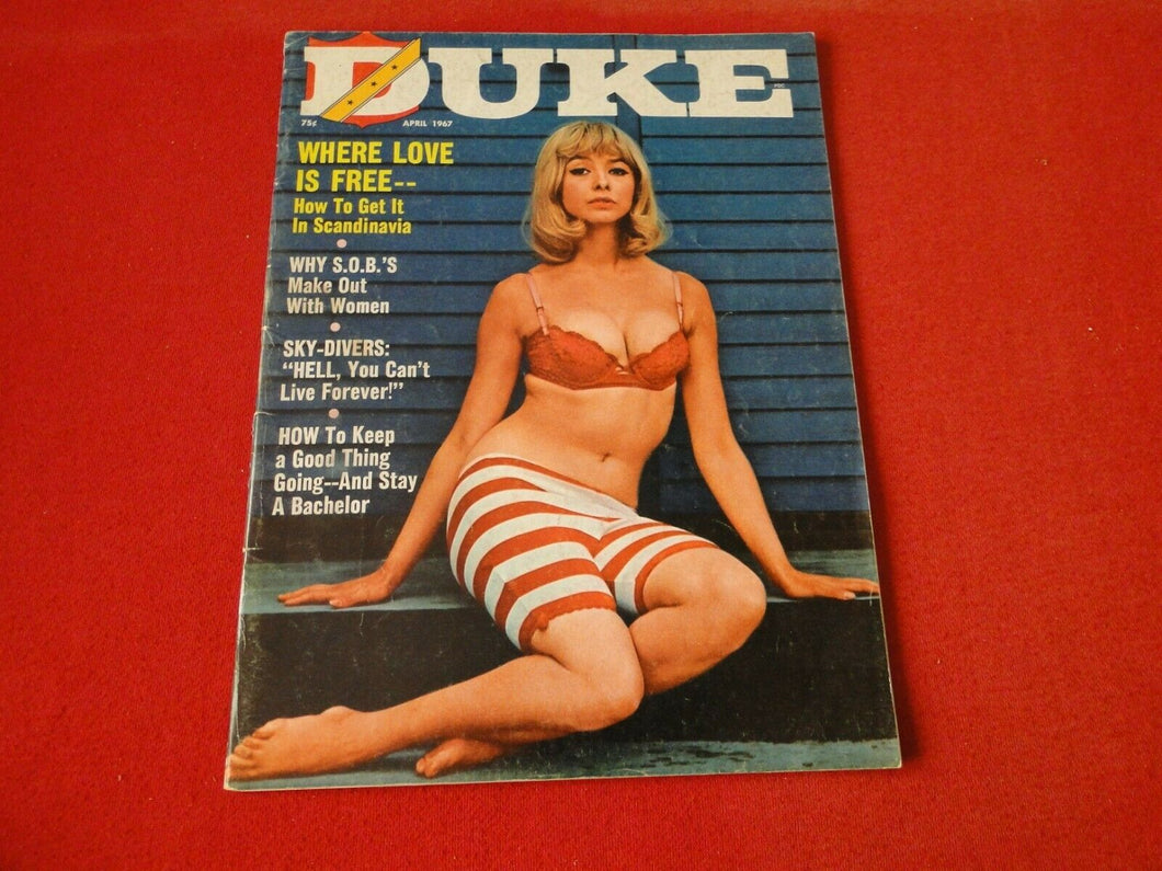 Vintage 18 Year Old + Sexy Erotic Adult Men's Magazine Duke April 1967         H