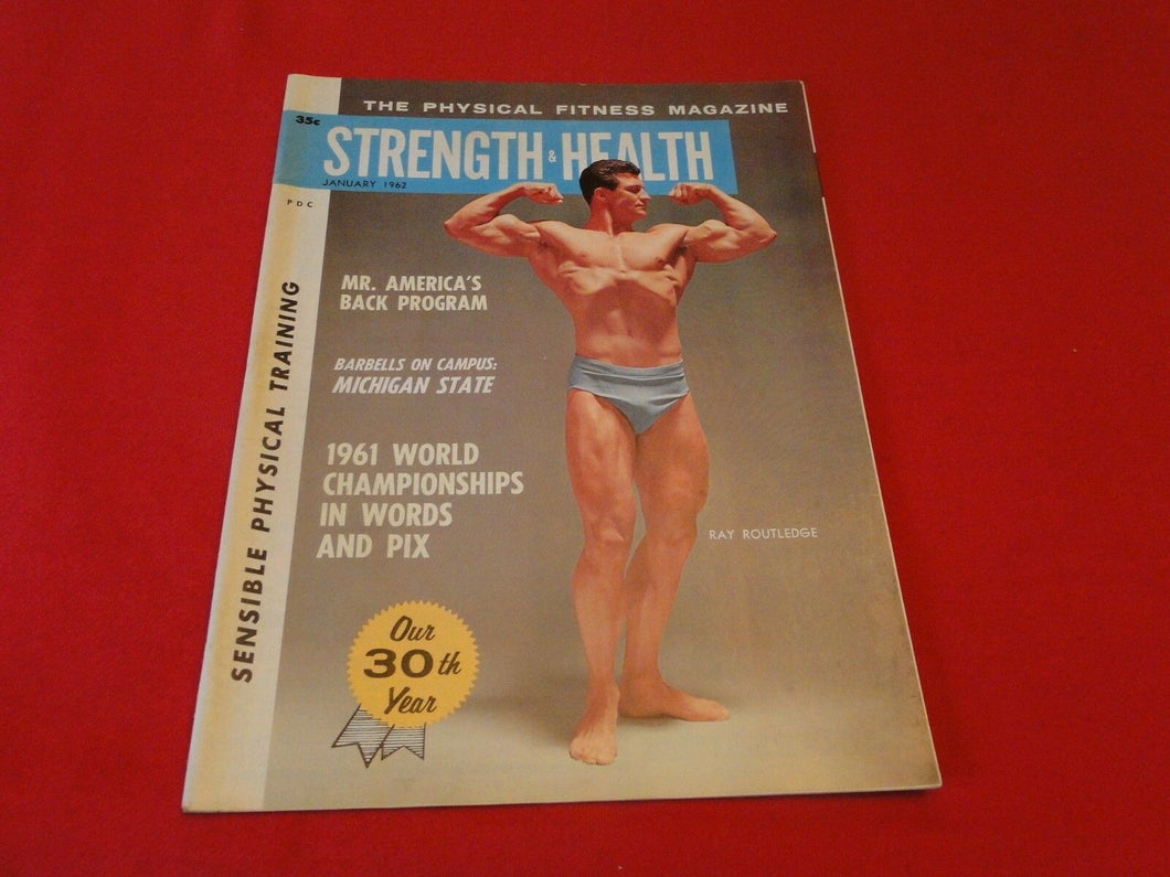 Vintage Gay Interest Body Building Strength & Health Magazine Jan.1962