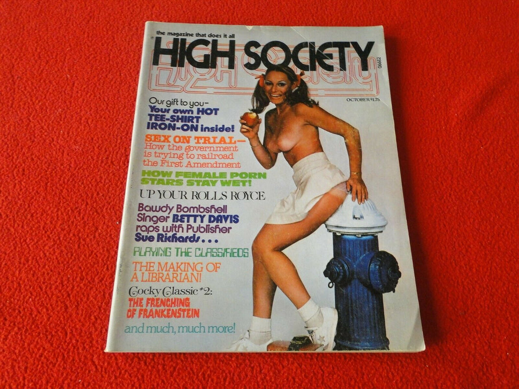 Vintage 18 Year Old + Sexy Adult Men's Magazine High Society Oct. 1976        CU