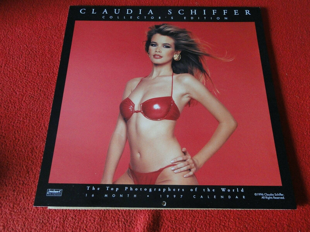 Vintage Large Semi-Nude Pinup Wall Calendar 1997 Claudia Schiffer 12 x 12      E