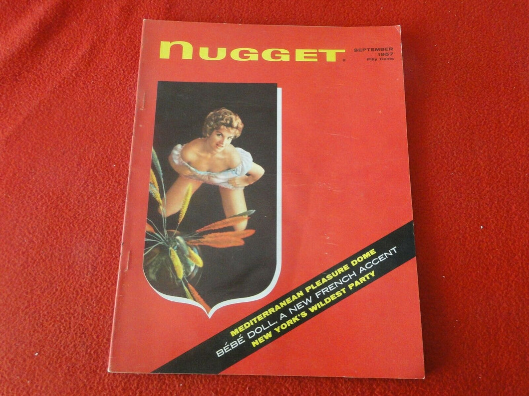 Vintage 18 Y.O.+ Nude Erotic Adult Men's Magazine Nugget Sept. 1957          G66