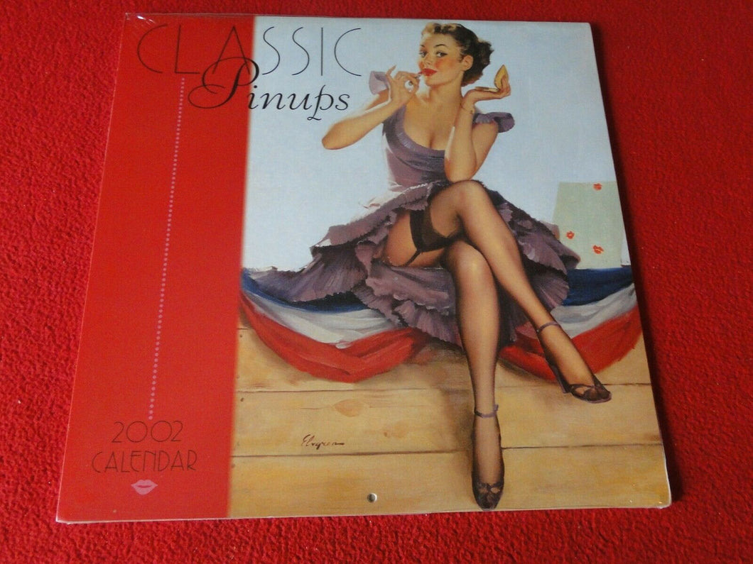 Vintage Large Semi-Nude Pinup Wall Calendar Classic Pinups 2002 12 x 12 SEALED B