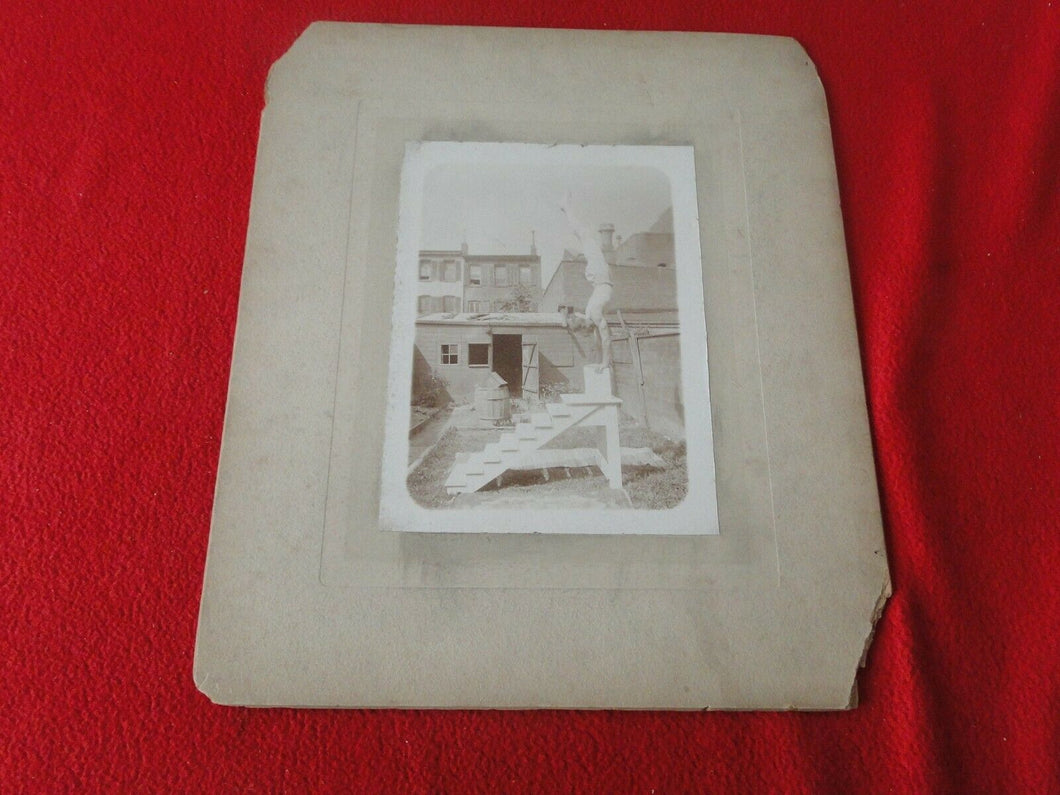 Vintage Original Gay Interest Muscle Man Acrobat Albumen Photograph            4