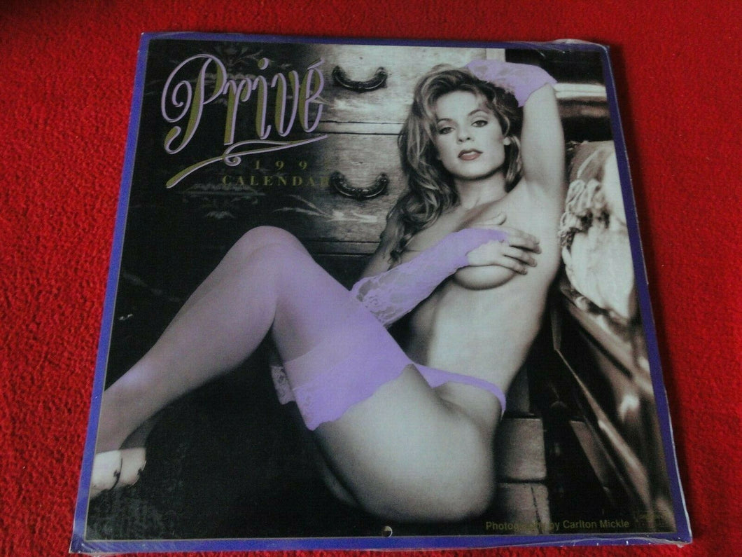 Vintage Large Semi-Nude Pinup Wall Calendar 1997 Prive Carlton Mickle SEALED   E