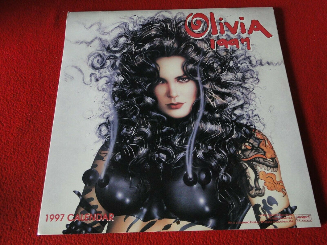 Vintage Large Semi-Nude Pinup Wall Calendar 1997 Olivia 12 x 12                E