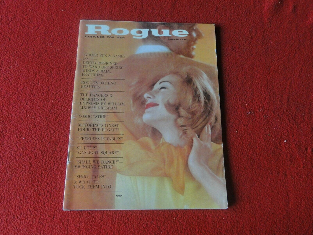 Vintage 18 Y.O.+ Sexy Erotic Adult Men's Magazine Rogue March 1962          G50a